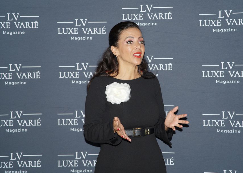 Sofía Lachapelle se dirige a los invitados.&nbsp;