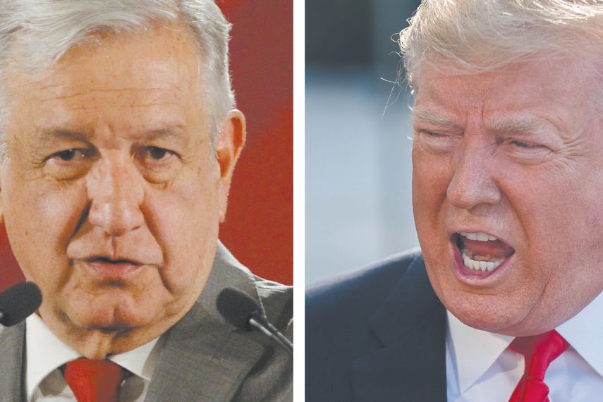 Andrés Manuel López Obrador y Donald Trump hablan de medidas.&nbsp;
