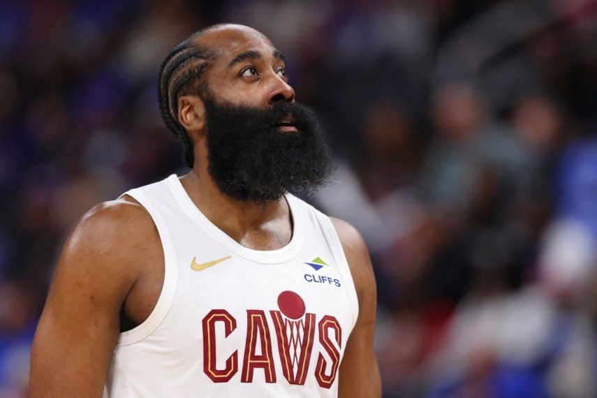 El veterano James Harden, de los Cavaliers de Cleveland en la NBA, durante un partido contra los Pistons de Detroit, el 13 de mayo de 2026.