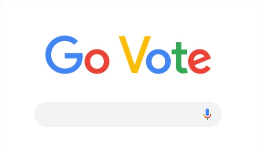 Si el usuario cliquea sobre el Doodle, el buscador le lleva a la página de resultados de la consulta ¿Dónde voto en el día de la elección?