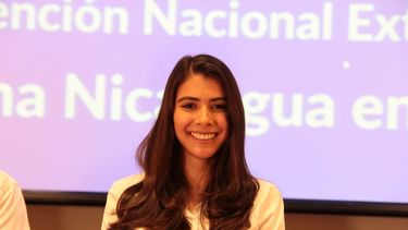 La candidata a vicepresidenta de Nicaragua, la exmiss Nicaragua 2017, Berenice Quezada.