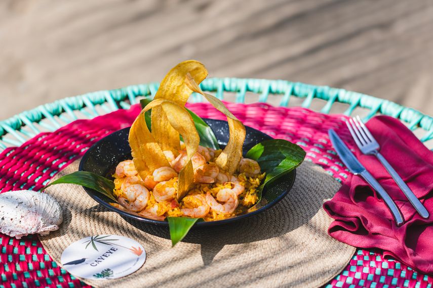 Arroz con camarones, plató típico de la región.&nbsp;