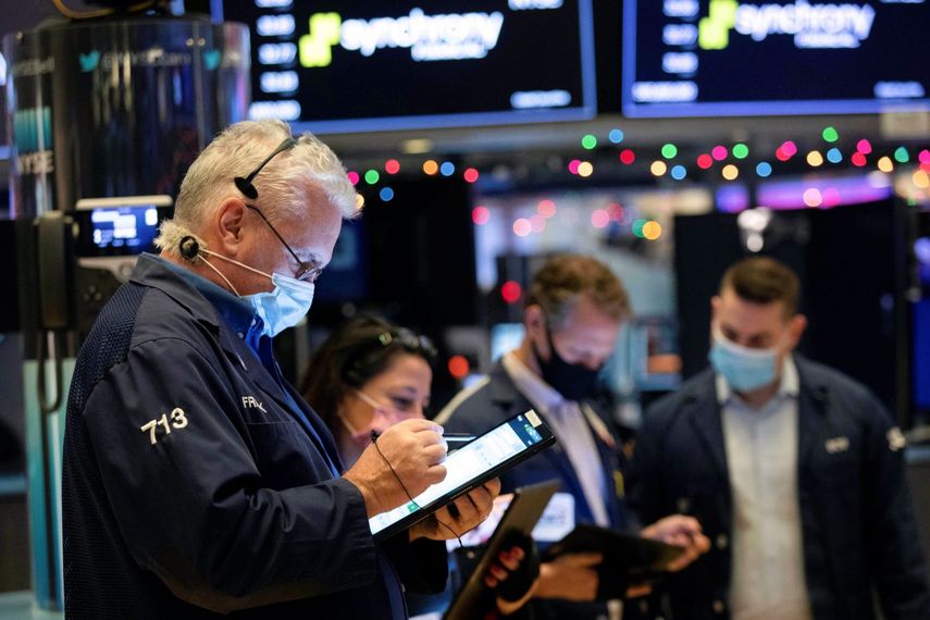 Agentes de la Bolsa de Nueva York.