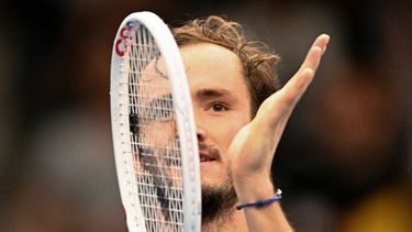 El ruso Daniil Medvedev celebra un triunfo en Viena.