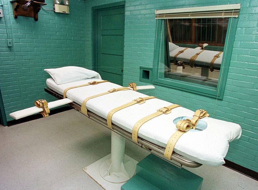 En esta foto de archivo tomada el 28 de febrero de 2000, la foto muestra la c&aacute;mara de la muerte, en el Departmento de Justicia Criminal, en Huntsville, Texas.