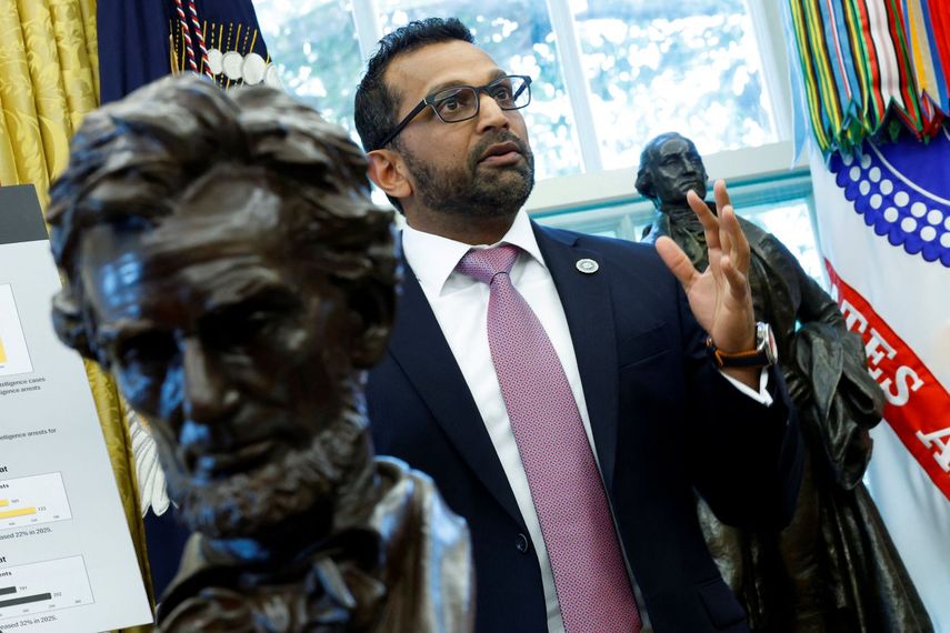 El director del FBI kash Patel en la Casa Blanca.