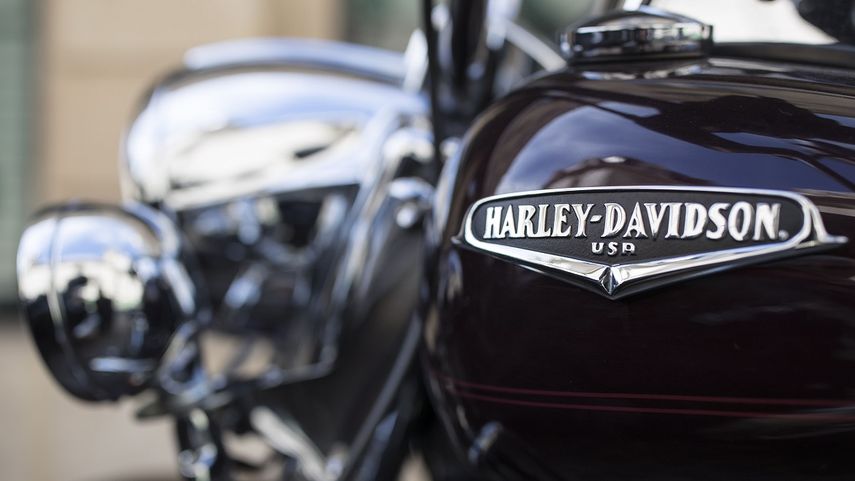 Imagen del logo de una moto Harley-Davidson, fabricada en EEUU.