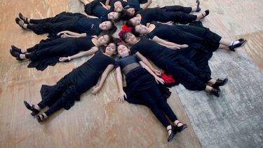 Estudiantes de flamenco.