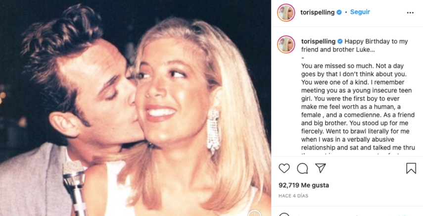 Tori Spelling y Luke Perry