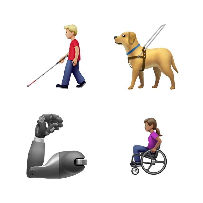 Esta imagen proporcionada por Apple muestra los nuevos emojis.