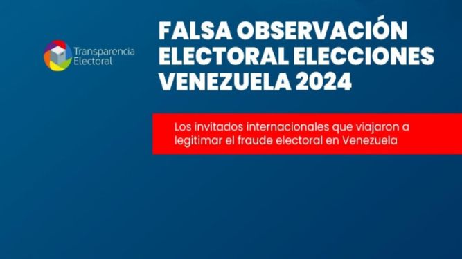 ONG señala que falsos observadores internacionales buscan legitimar el fraude electoral