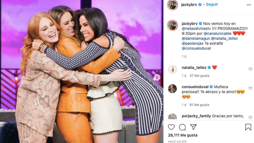 Jacky Bracamontes se despide de su programa.&nbsp;