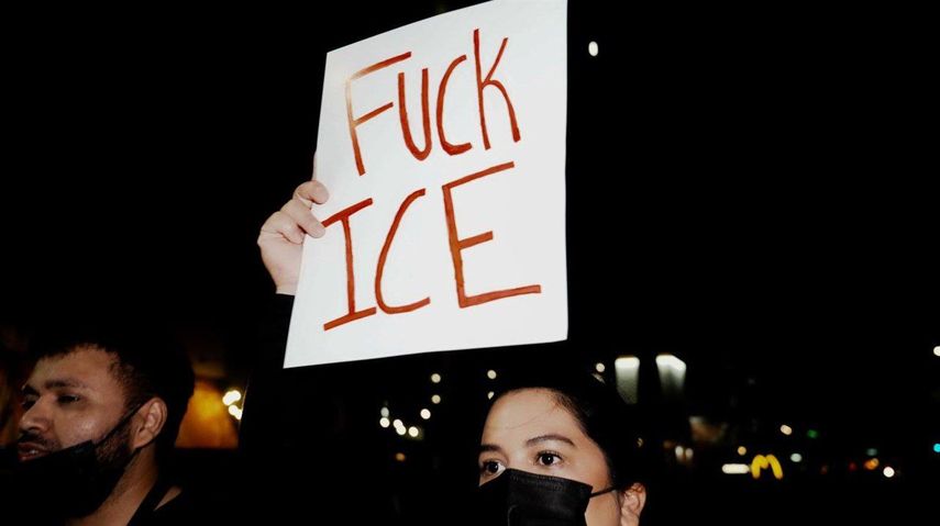 Imagen de archivo de una protesta contra los agentes del ICE en EEUU