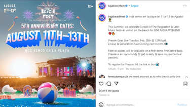 Organizadores del Baja Beach Fest 2023 anuncian el cartel de artistas invitados.