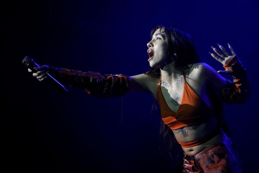 La cantante argentina María Becerra, nominada al Latin Grammy a mejor nuevo artista, da un concierto en Buenos Aires el domingo 24 de octubre de 2021.