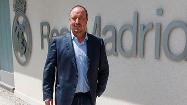 Benítez en la ciudad deportiva de Valdebebas (Archivo RM)