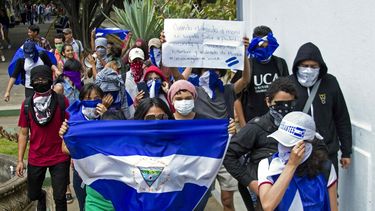 Estudiantes de Nicaragua se mantienen protestando desde hace un año en contra del régimen de Nicaragua.&nbsp;