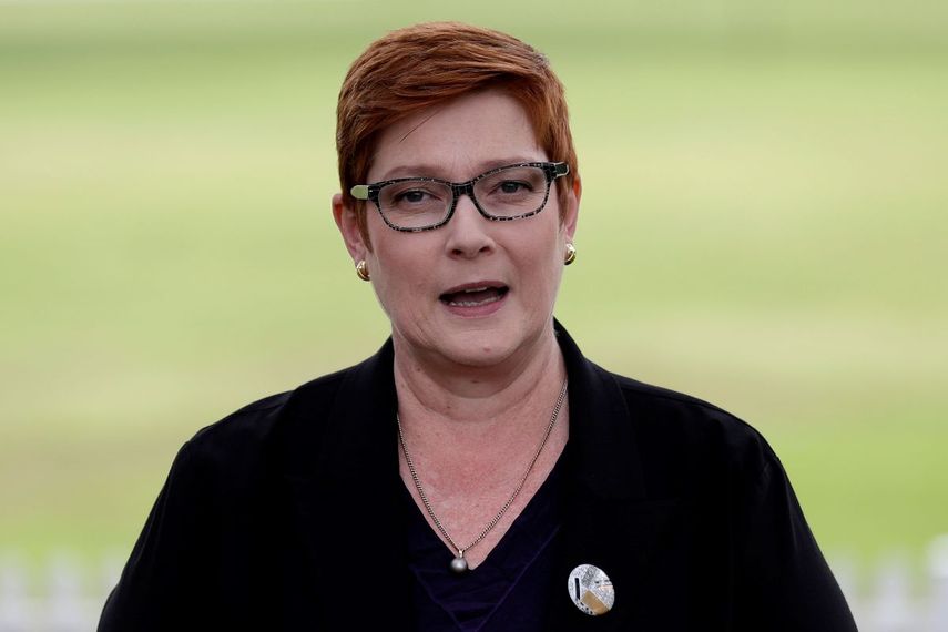 Fotografía de archivo del 18 de mayo de 2020 de la ministra australiana de Relaciones Exteriores, Marise Payne, en Penrith, Australia.&nbsp;
