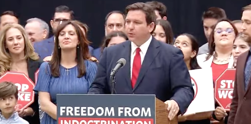 Ron DeSantis gobernador de Florida.