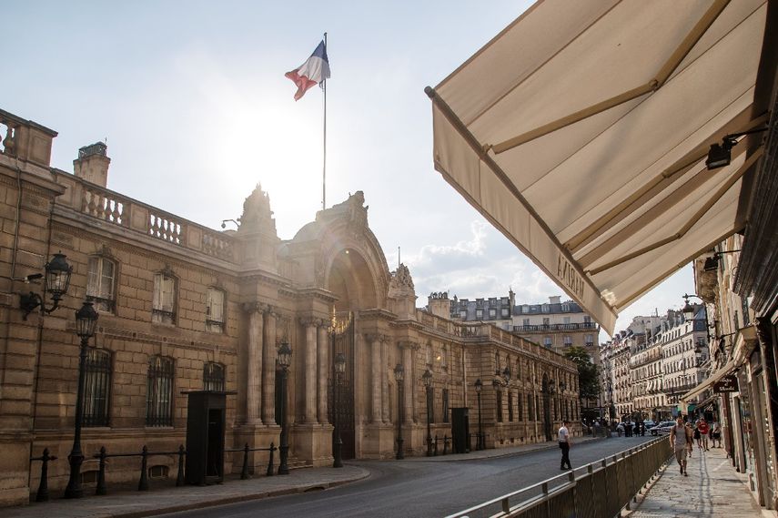 Vista del Palacio del Elíseo, en París, sede de la presidencia de Francia.