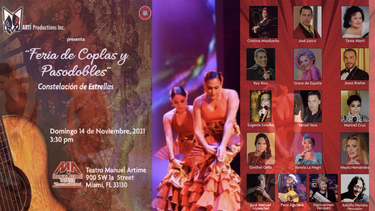“Feria de Coplas y Pasodobles” se presenta el 14 de noviembre en el Teatro Manuel Artime.