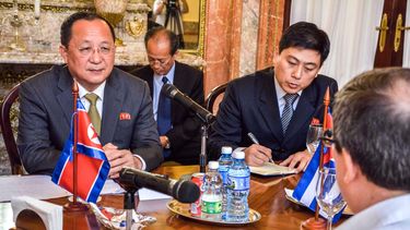 El pasado miércoles, Ri Yong-ho mantuvo conversaciones bilaterales con su homólogo cubano, Bruno Rodríguez&nbsp;&nbsp;