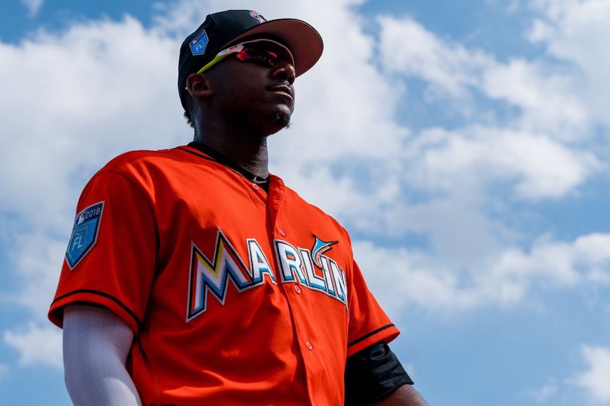 Lewis Brinson ha sido el bate más regular de los Marlins en los entrenamientos primaverales.