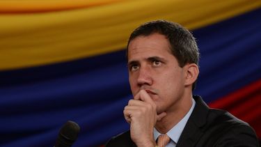 El l&iacute;der opositor venezolano Juan Guaid&oacute; en un evento en Caracas el 15 de enero del 2020
