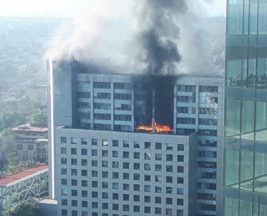 ncendio en las oficinas centrales de CONAGUA, México.&nbsp;