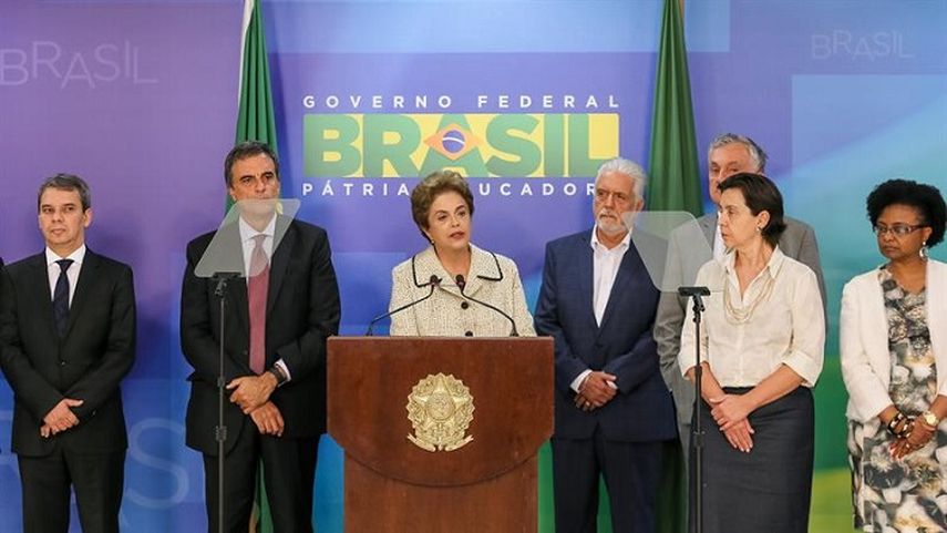 Mensaje transmitido por televisión desde el Palacio presidencial de Planalto (EFE)