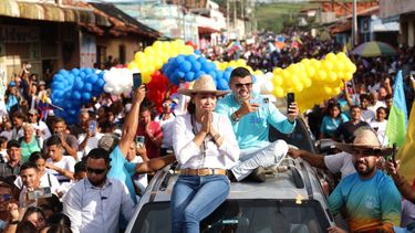 El jueves 20 de junio, María Corina Machado cerró su segundo día de gira política en el estado Guárico en los llanos venezolanos
