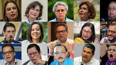 (De izquierda a derecha y de arriba a abajo) La ex primera dama de Nicaragua María Fernanda Flores de Alemán, Ana Margarita Vijil, excomandante guerrillera sandinista y líder del Movimiento Renovador Sandinista (MRS) Dora María Tellez, exdirectora de la Fundación Violeta Barrios de Chamorro y precandidata presidencial Cristiana Chamorro, miembro de Alianza Cívica José Pallais, el exmiembro del Frente Sandinista de Liberación Nacional (FSLN) Víctor Hugo Tinoco, presidenta del partido Unamos Suyen Barahona, diplomático nicaragüense y profesor Arturo Cruz, exdirectora del opositor Movimiento por Nicaragua Violeta Granera, precandidato presidencial por la Alianza Azul y Blanca (UNAB) Félix Maradiaga, expresidente del Consejo Superior de Empresas Privadas de Nicaragua (C OSEP) José Adan Aguerri, periodista nicaragüense Miguel Mora, exmiembro del Movimiento Renovador Sandinista nicaragüense y actual miembro del partido Unamos Hugo Torres, miembro de la opositora Alianza Cívica Nicaragüense Juan Sebastián Chamorro, y la activista feminista Tamara Dávila. &nbsp;