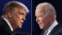 Combinación de imágenes de archivo muestra al presidente de los Estados Unidos, Donald Trump y al candidato demócrata a la presidencia, Joe Biden, durante el primer debate presidencial en Cleveland, Ohio, en septiembre 29, 2020. Combinación de imágenes de archivo muestra al presidente de los Estados Unidos, Donald Trump y al candidato demócrata a la presidencia, Joe Biden, durante el primer debate presidencial en Cleveland, Ohio, en septiembre 29, 2020.