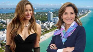 Shakira y la congresista María Elvira Salazar.