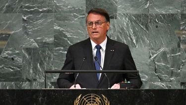 El presidente brasileño, Jair Bolsonaro, en la Asamblea General de la ONU