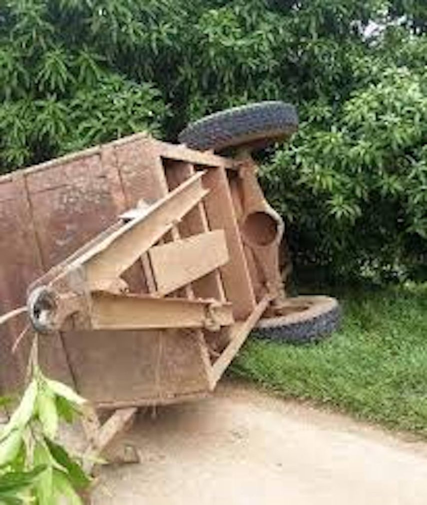 Foto compartida en Facebook por el&nbsp;Peri&oacute;dico Las Tunas Cuba&nbsp;a ra&iacute;z del accidente con una carreta de pasajeros.&nbsp;