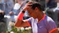 El español Rafael Nadal abandona la cancha tras perder en la tercera ronda del Abierto de Italia ante el polaco Hubert Hurkacz el sábado 11 de mayo del 2024. 