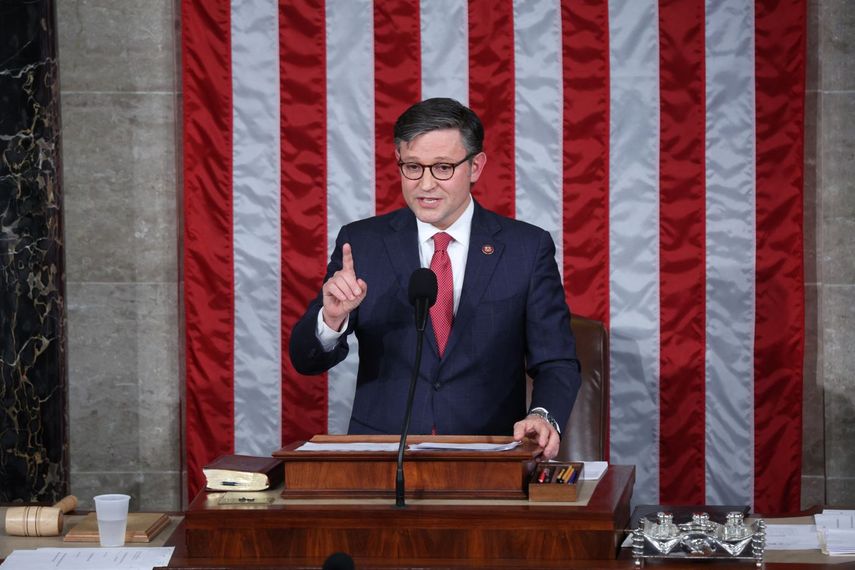 El presidente republicano de la Cámara de Representantes de Estados Unidos, Mike Jhonson.