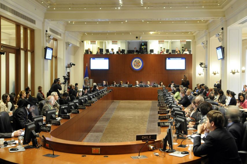 La sesi&oacute;n extraordinaria de la OEA.