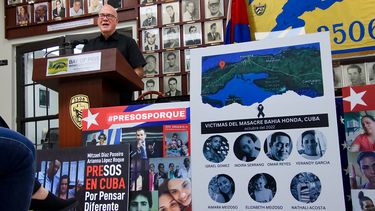 Orlando Gutiérrez, coordinador de la ARC, durante acto de desagravio por la masacre de Bahía Honda, en Cuba.