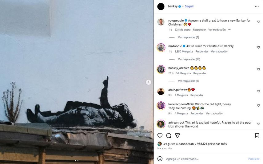 Nuevo mural de Banksy en Londres.&nbsp;