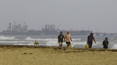 El buque iraní Fortune, que lleva gasolina a Venezuela, atraca en la refinería El Palito, cerca de Puerto Cabello, el lunes 25 de mayo de 2020.