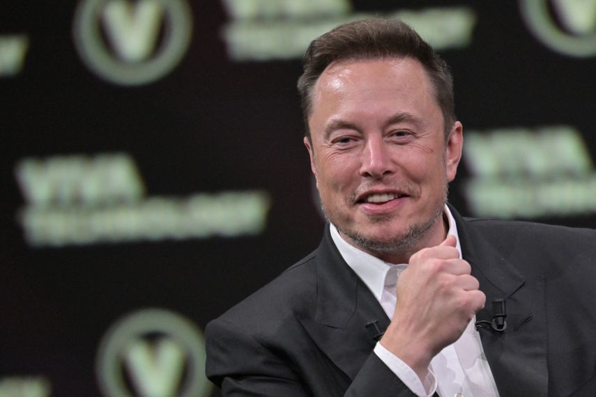 El CEO de SpaceX, Twitter y el fabricante de automóviles eléctricos Tesla, Elon Musk, en la feria de innovación y nuevas empresas de tecnología Vivatech en el centro de exposiciones Porte de Versailles en París, el 16 de junio de 2023.   