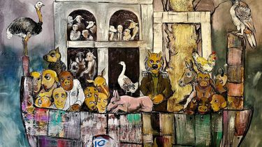 Obra del artista cubano Aisar Jalil Martínez, que conforma la muestra Éxodo.