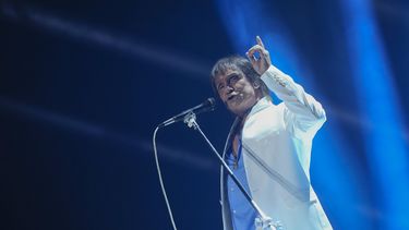El cantante brasileño Roberto Carlos actúa en Lisboa, Portugal. 