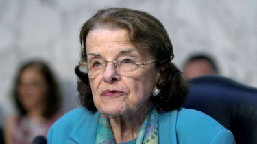 La senadora demócrata Dianne Feinstein en el Congreso en Washington el 12 de julio de 2023
