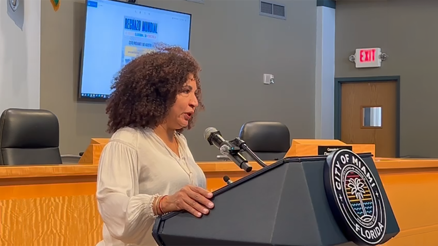 María Teresa Morín, coordinadora del Comando con Venezuela USA.