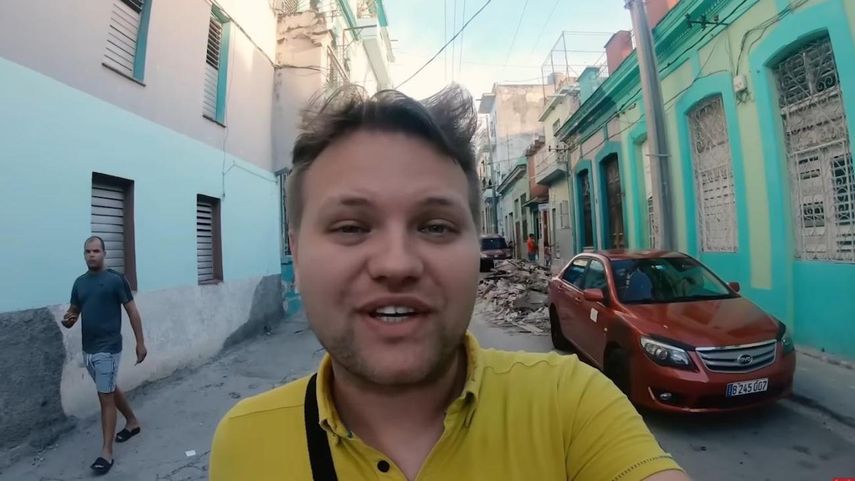 El youtuber Stas Konstantinov en La Habana.&nbsp;