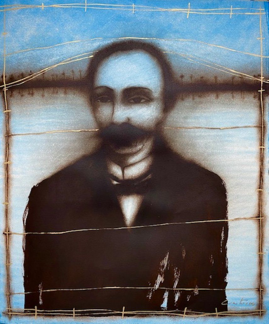 José Martí, dibujo del artista Humberto Castro.