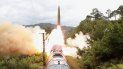 Esta foto distribuida por el régimen Corea del Norte el jueves 16 de septiembre de 2021 muestra un misil lanzado desde un tren el 15 de septiembre de 2021 desde un lugar no identificado de Corea del Norte. Esta foto distribuida por el régimen Corea del Norte el jueves 16 de septiembre de 2021 muestra un misil lanzado desde un tren el 15 de septiembre de 2021 desde un lugar no identificado de Corea del Norte.